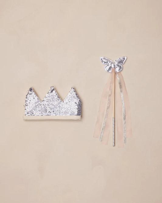 Noralee  Crown & Wand | Silver Sequin