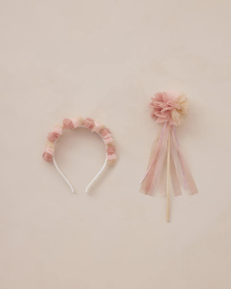 Noralee  Pom Pom Crown + Wand | Pink Ombre