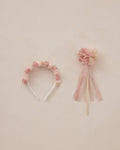 Noralee  Pom Pom Crown + Wand | Pink Ombre