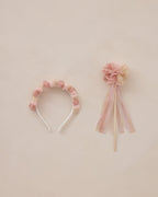Noralee  Pom Pom Crown + Wand | Pink Ombre