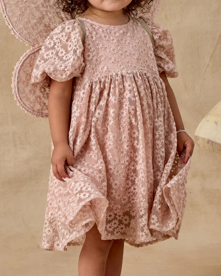 Noralee  Luna Dress | Rose Embroidered Daisy
