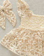Noralee  Everly Bow | Embroidered Daisy