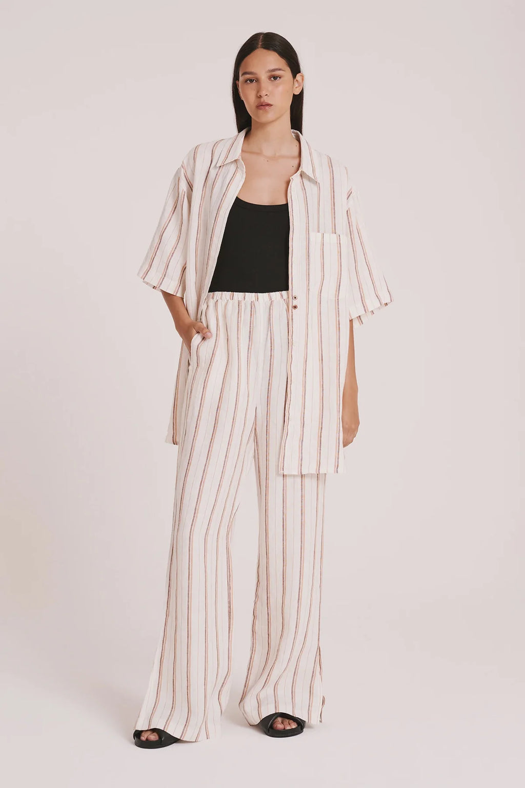 Nude Lucy Aisha Linen Amber Stripe Pant