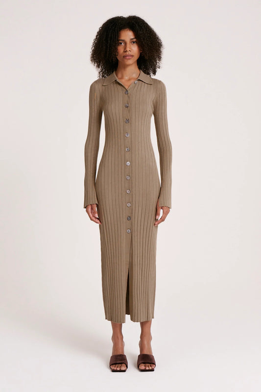 Nude Lucy NOEMI KNIT DRESS-Fog