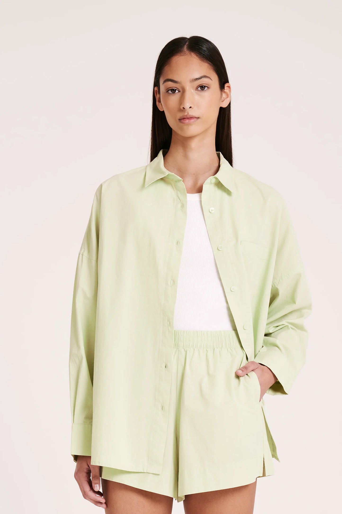 Nude Lucy CRUZ POPLIN SHIRT - APPLE