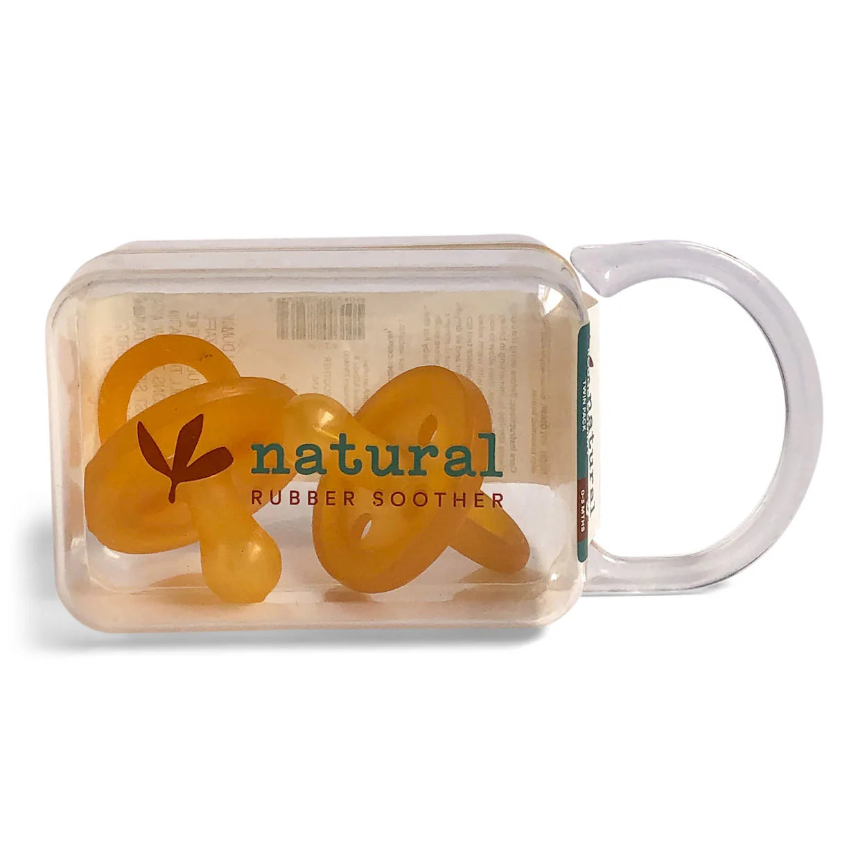 Twin Round Natural Rubber Soother | Dummy in Reusable Case