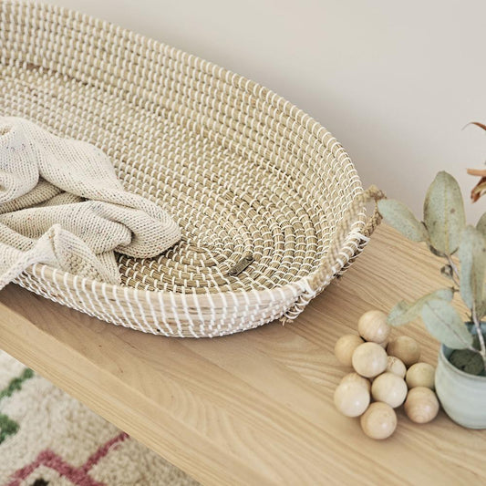 Olli Ella Reva Seagrass Changing Basket Natural