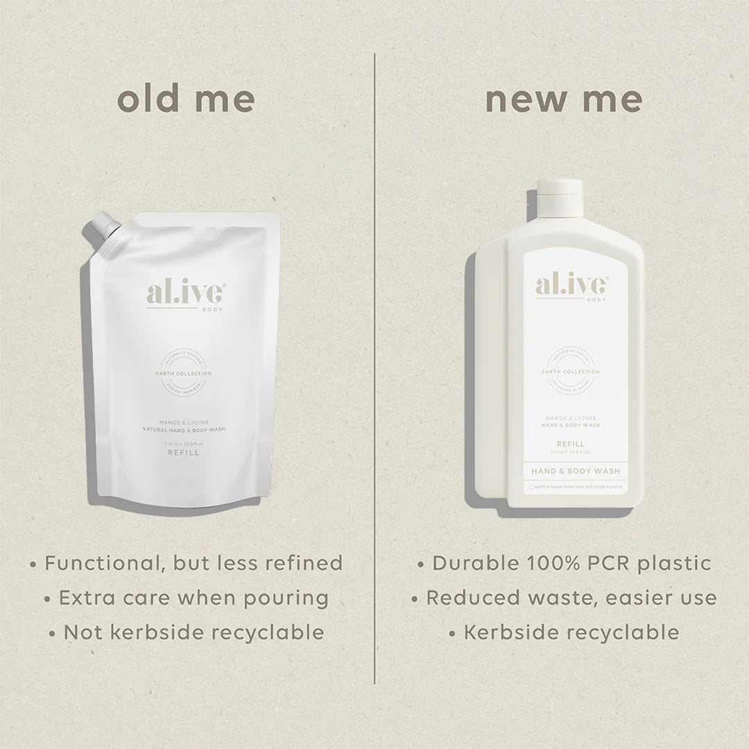 Al.ive Body 1L Wash Refill - Mango & Lychee