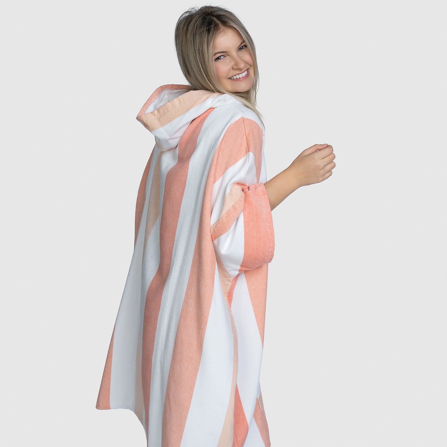 Oodie™ Original Orange Stripe Poncho Towel