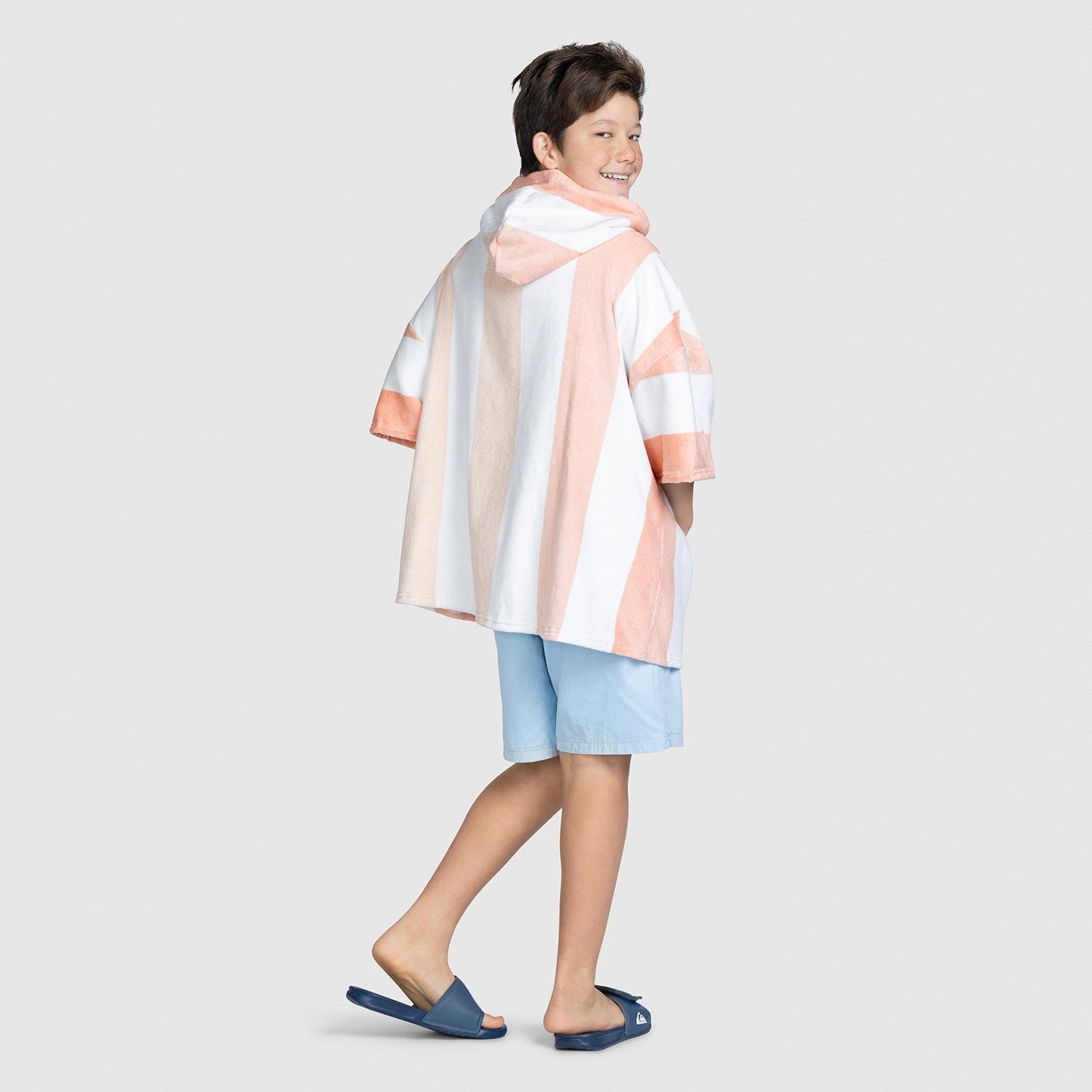 Oodie™ Original Orange Stripe Poncho Towel Kids