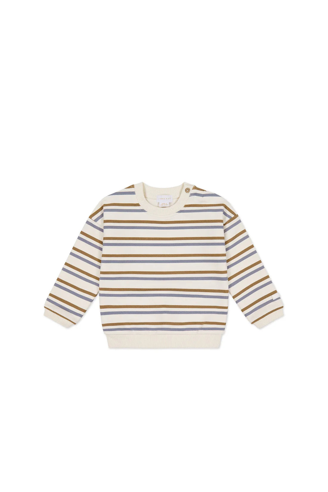 Jamie Kay Organic Cotton Damien Sweatshirt - Hudson Stripe Tiger