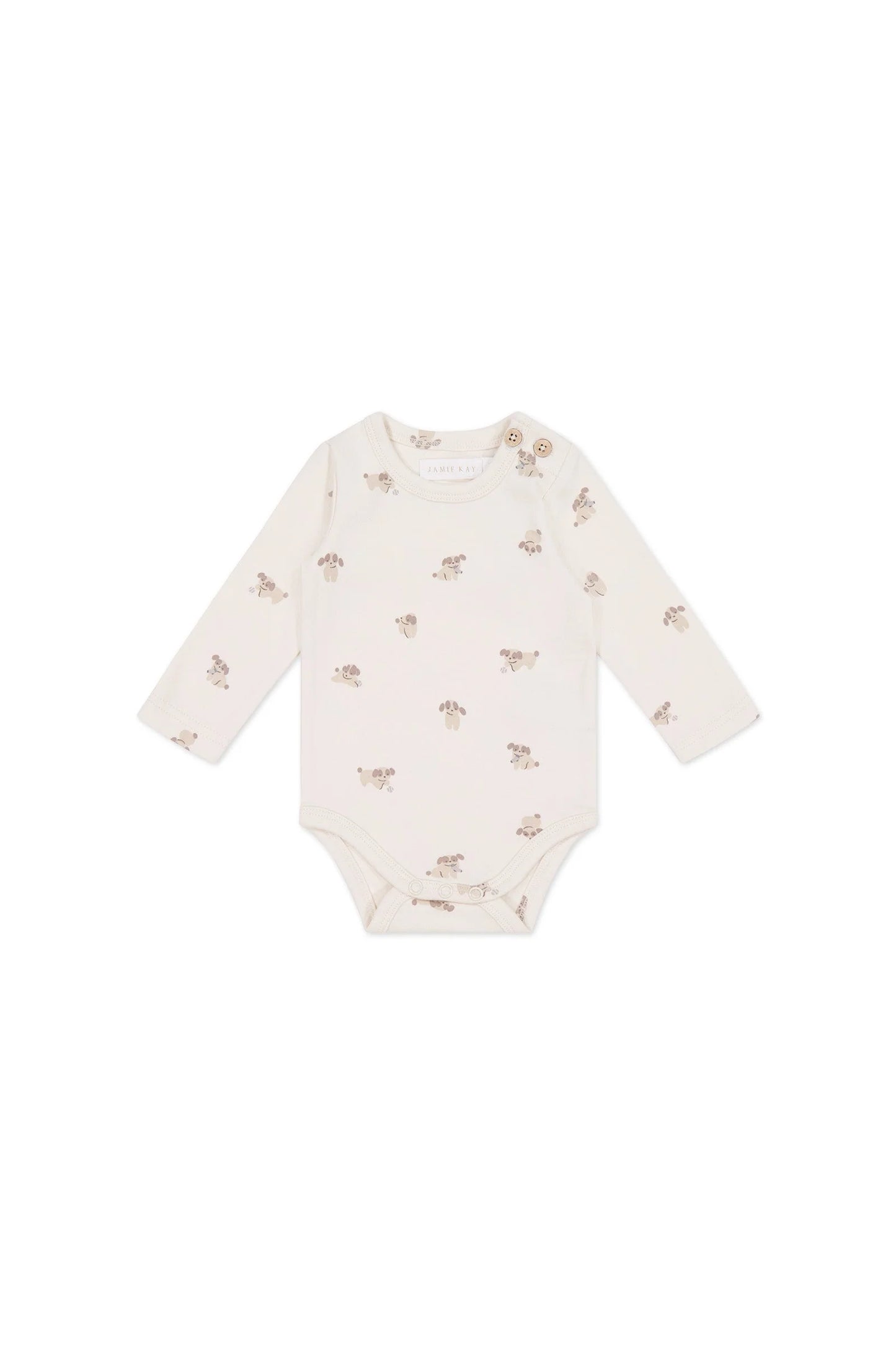 Jamie Kay - Organic Cotton Fernley Bodysuit - Sasha Puppy Tofu