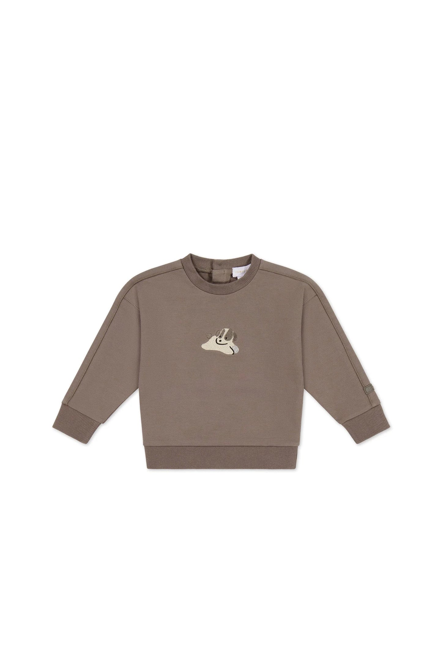 Jamie Kay Organic Cotton Georgie Sweatshirt - Tweed Sasha Puppy