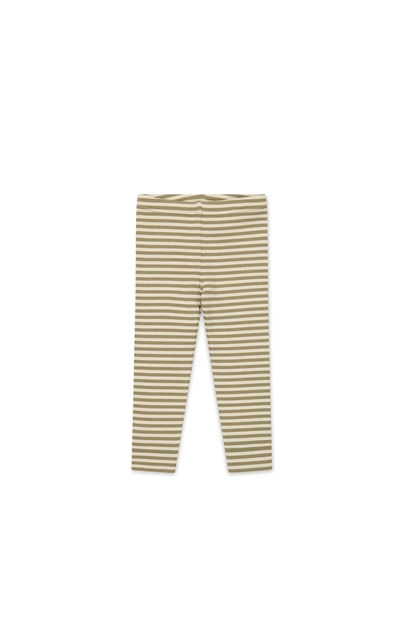 Jamie Kay - Organic Cotton Modal Elastane Legging - Narrow Stripe Oak/Soft Clay