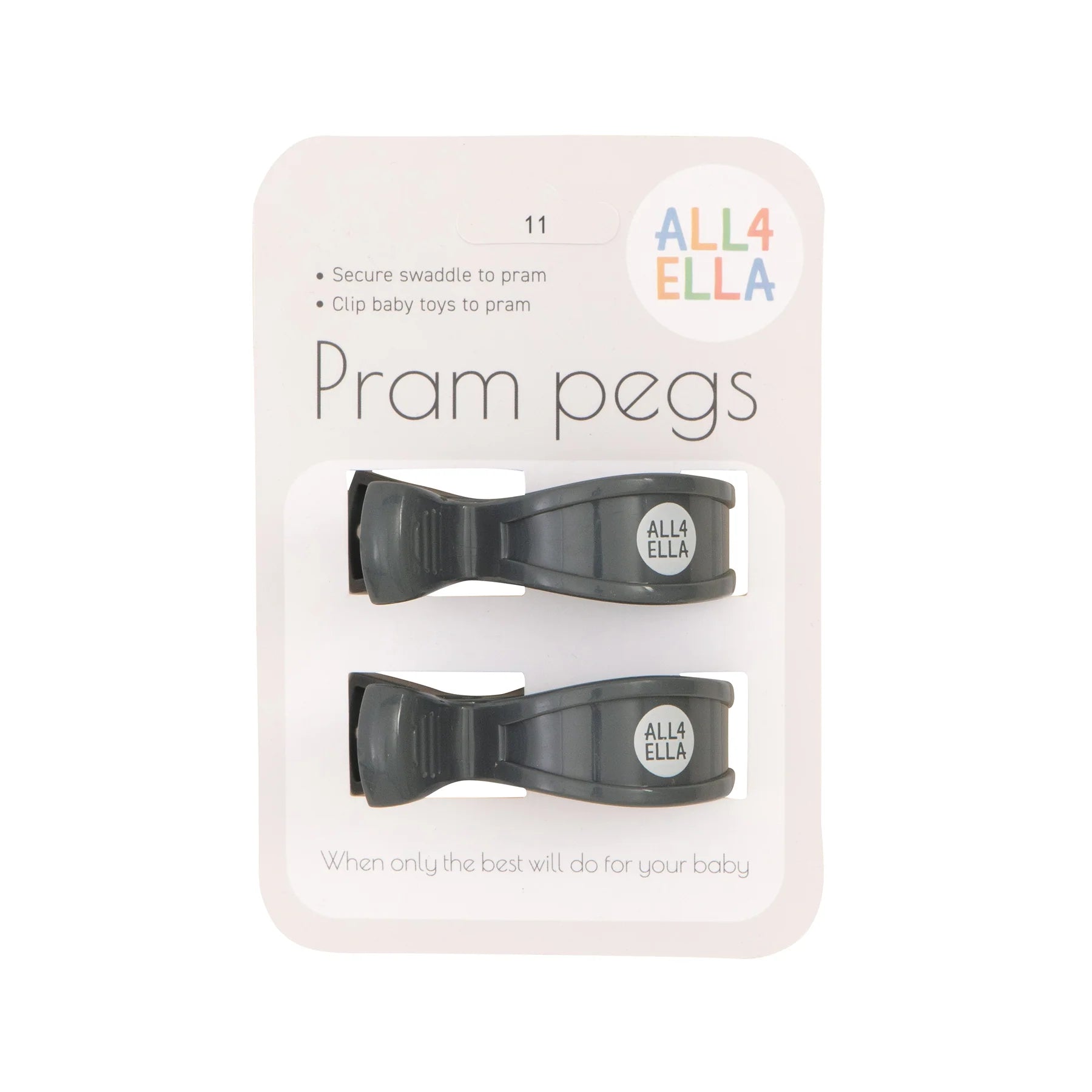 Pram pegs 2 pk - Assorted