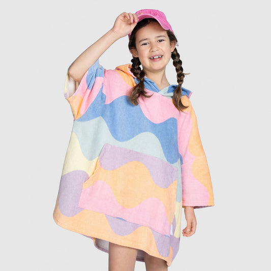 Oodie™ Original Pastel Wave Poncho Towel Kids