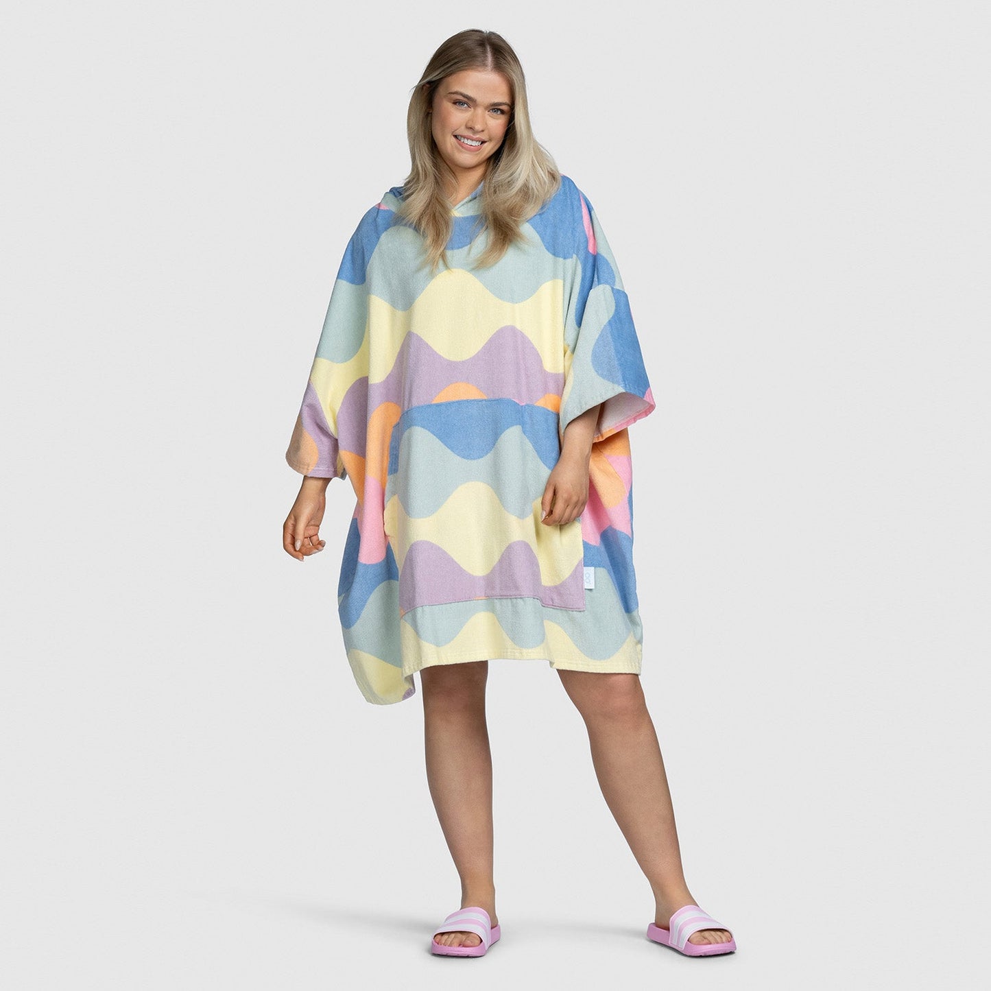 Oodie™ Original Pastel Wave Poncho Towel Adult