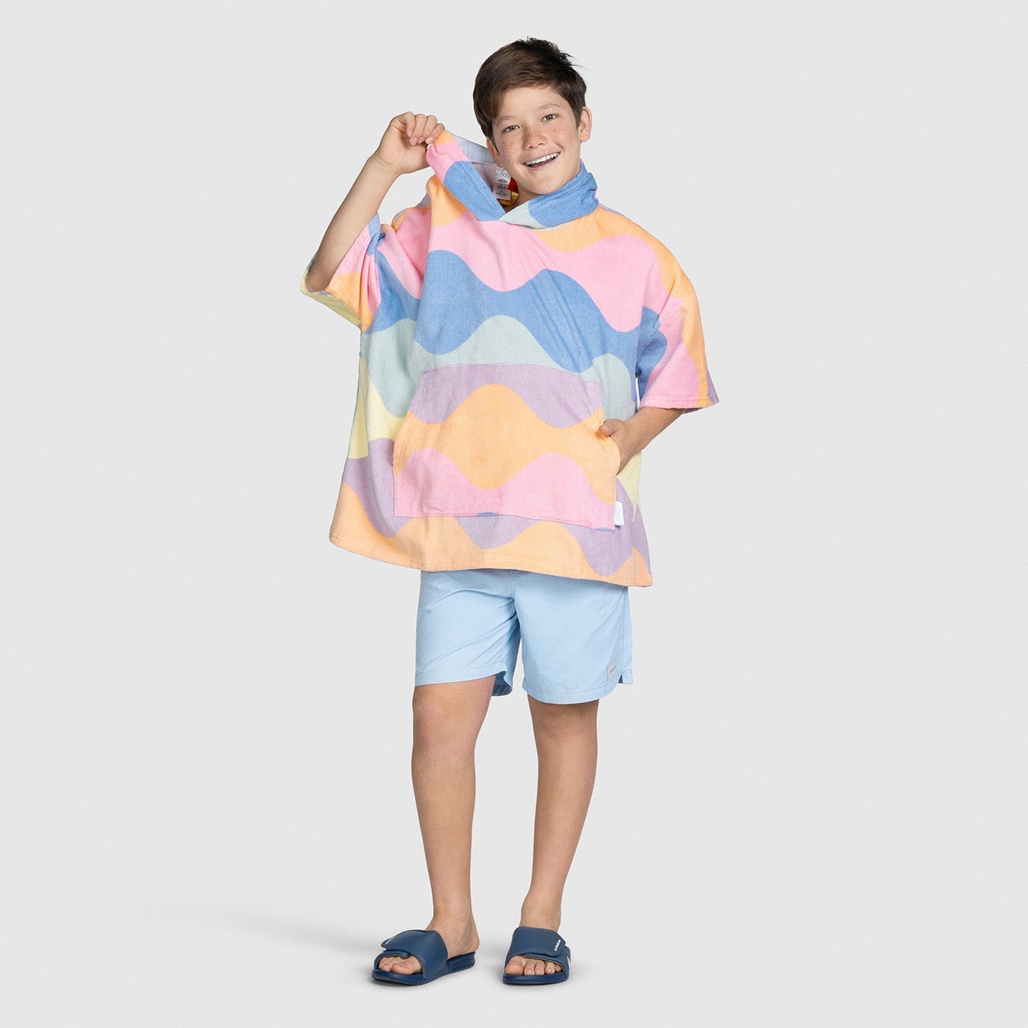 Oodie™ Original Pastel Wave Poncho Towel Kids