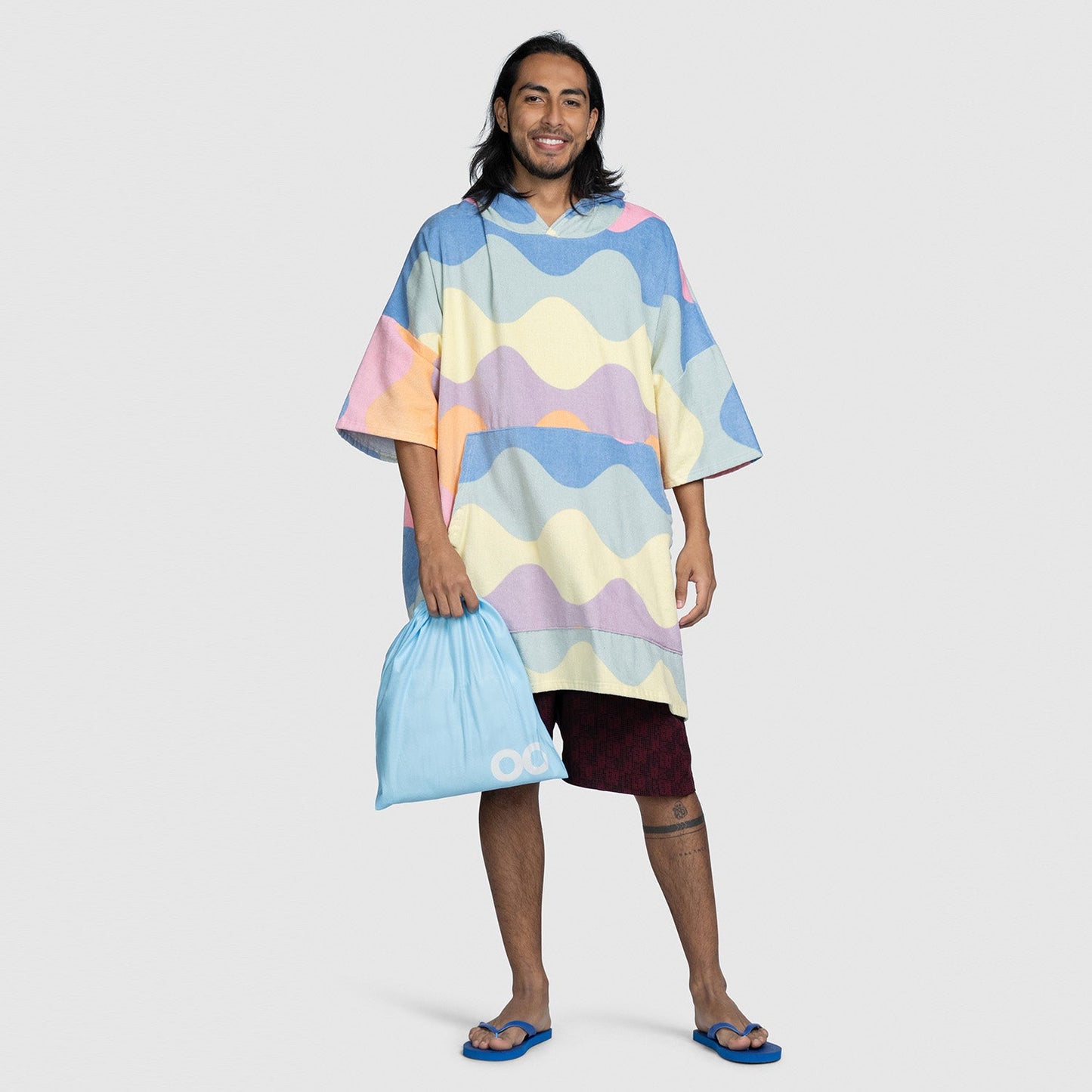 Oodie™ Original Pastel Wave Poncho Towel Adult