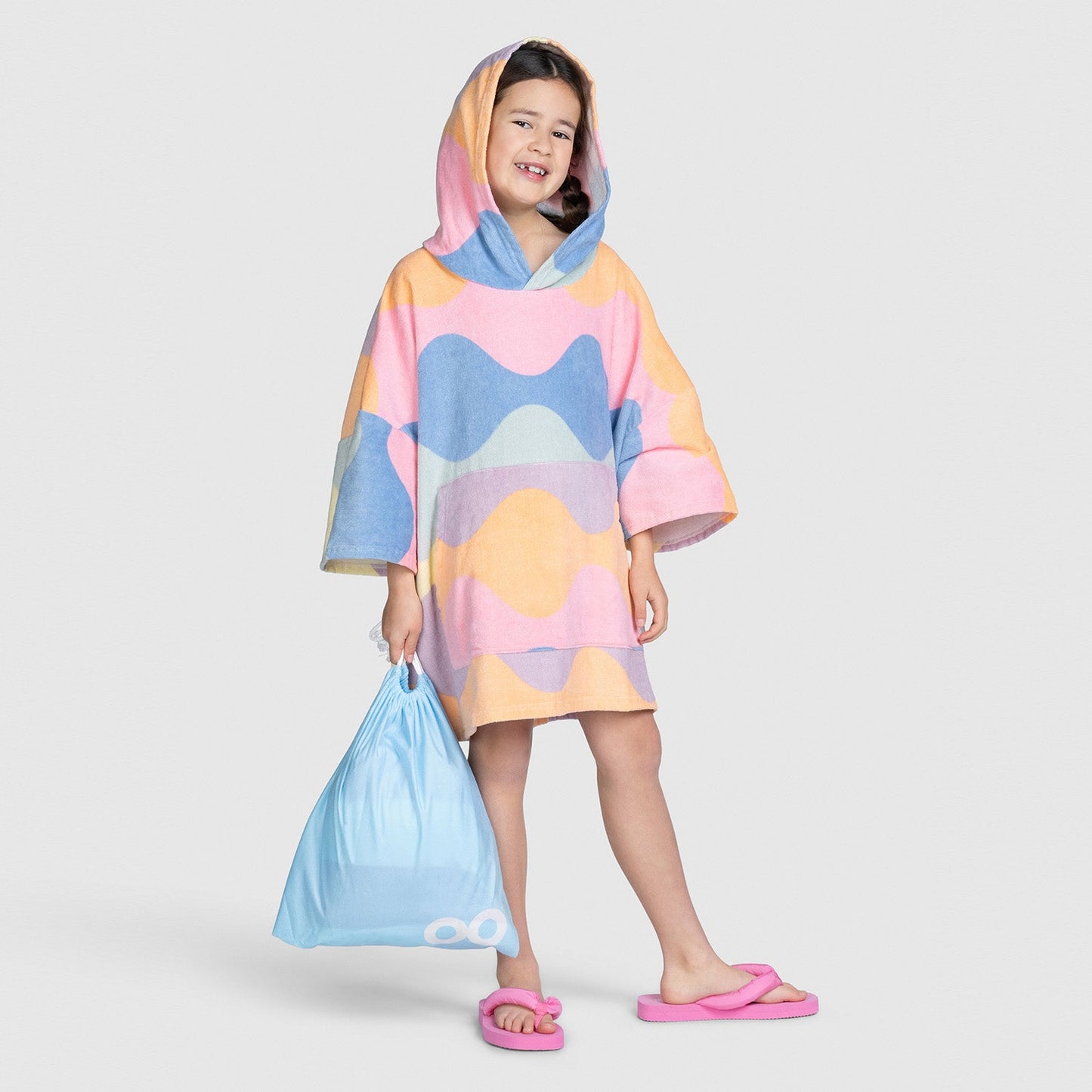 Oodie™ Original Pastel Wave Poncho Towel Kids