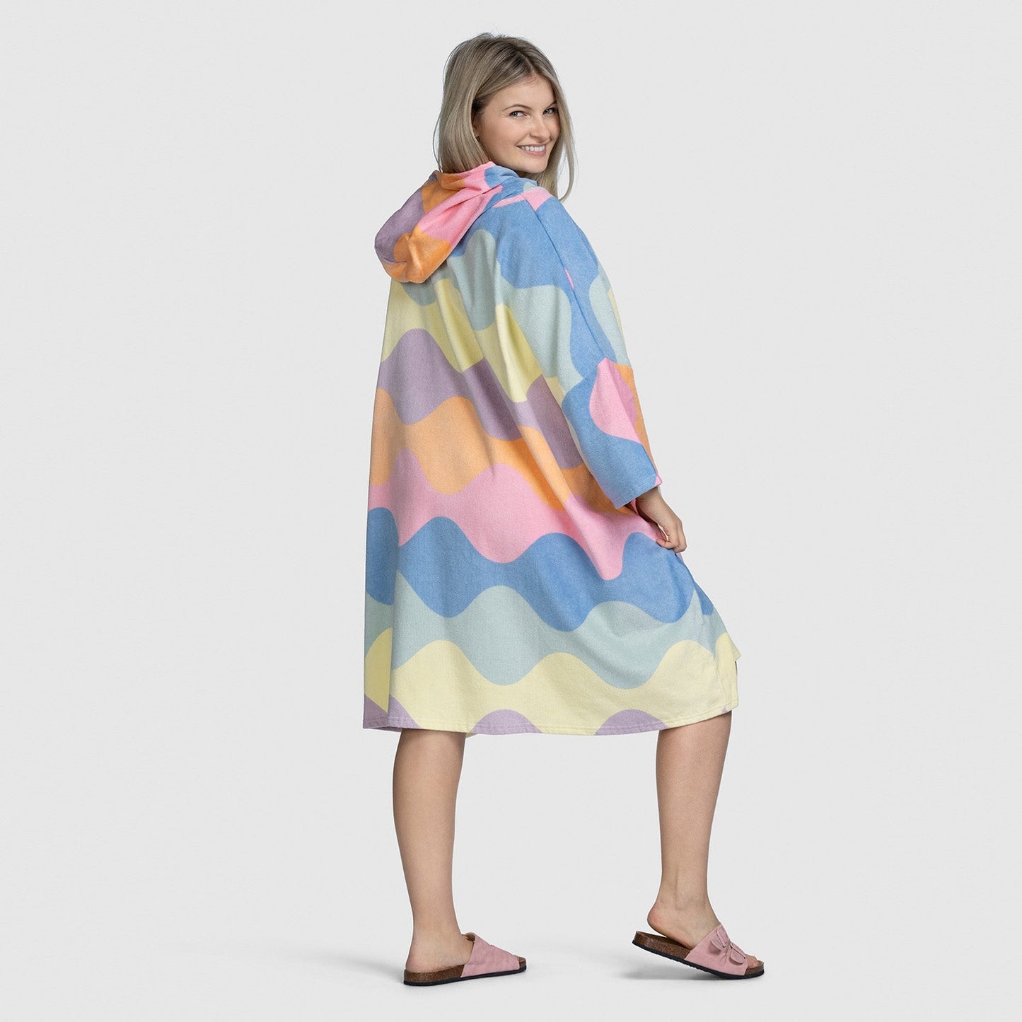 Oodie™ Original Pastel Wave Poncho Towel Adult