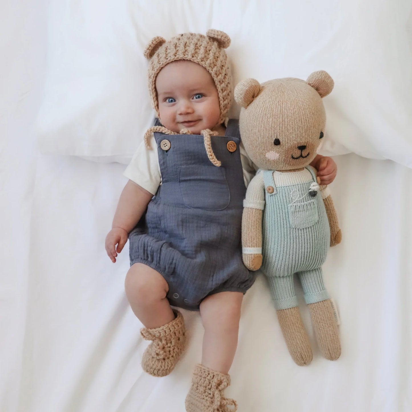 Aster & Oak - Flint Blue Muslin Playsuit