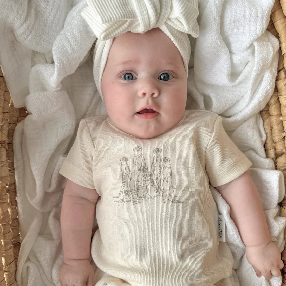 Aster & Oak - Meerkat Family Print Rib Tee