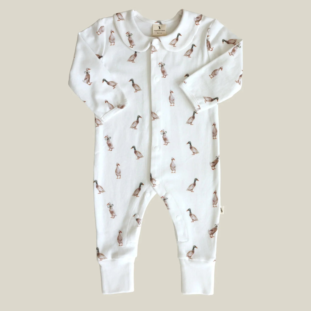 Fledge And Thread Cotton Babygrow - Duck