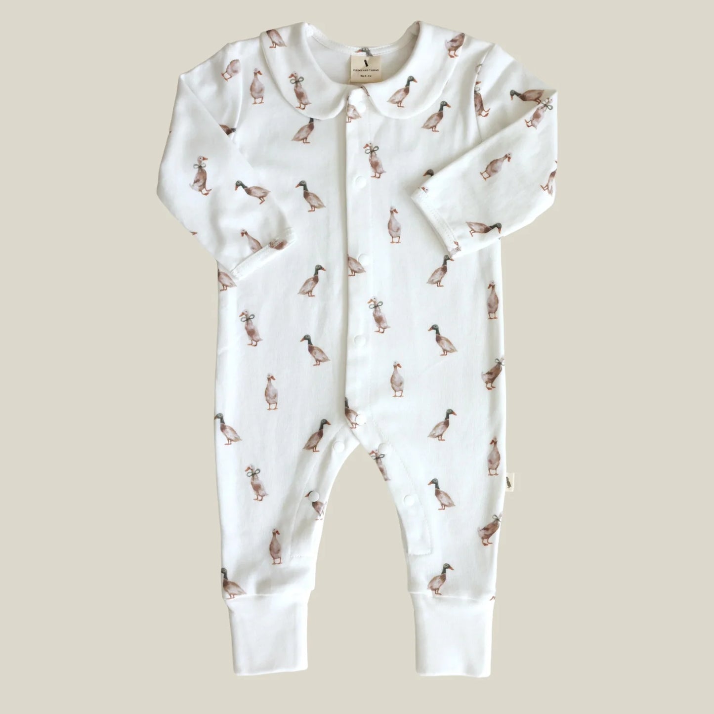 Fledge And Thread Cotton Babygrow - Duck