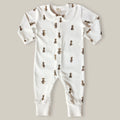 Fledge And Thread Cotton Babygrow - Teddy Bear