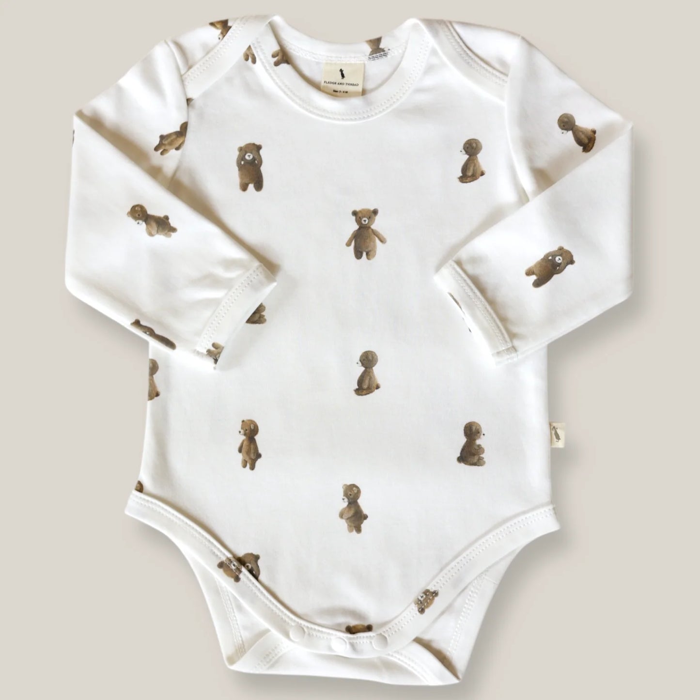 Fledge And Thread Long sleeve bodysuit - Teddy Bear