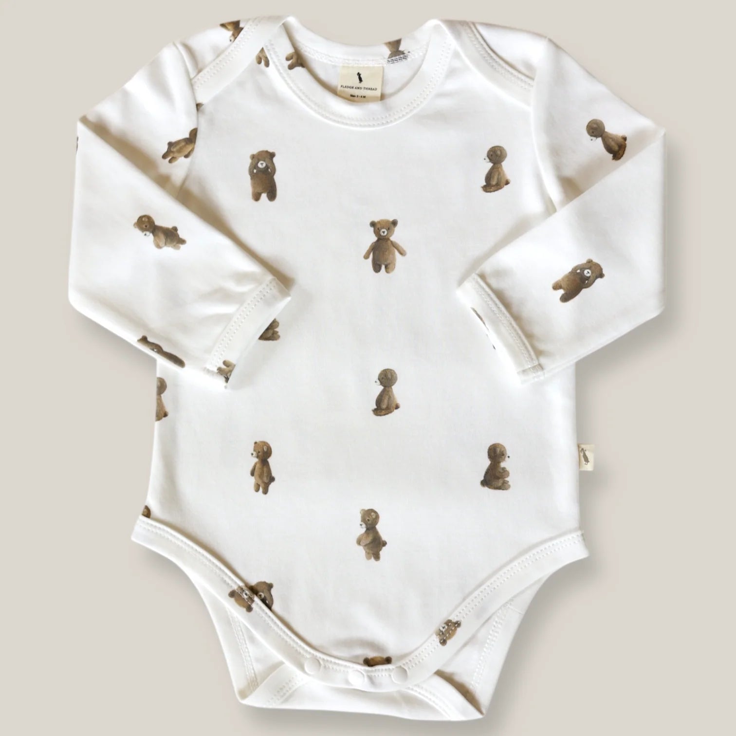 Fledge And Thread Long sleeve bodysuit - Teddy Bear