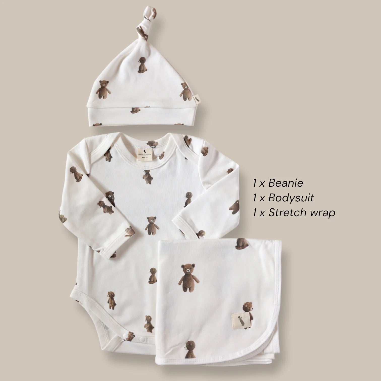 Fledge And Thread Baby Gift Box - Teddy Bear