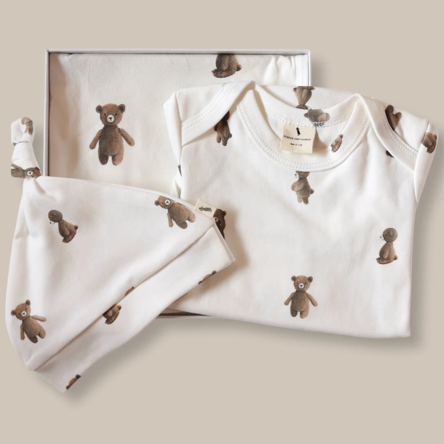 Fledge And Thread Baby Gift Box - Teddy Bear