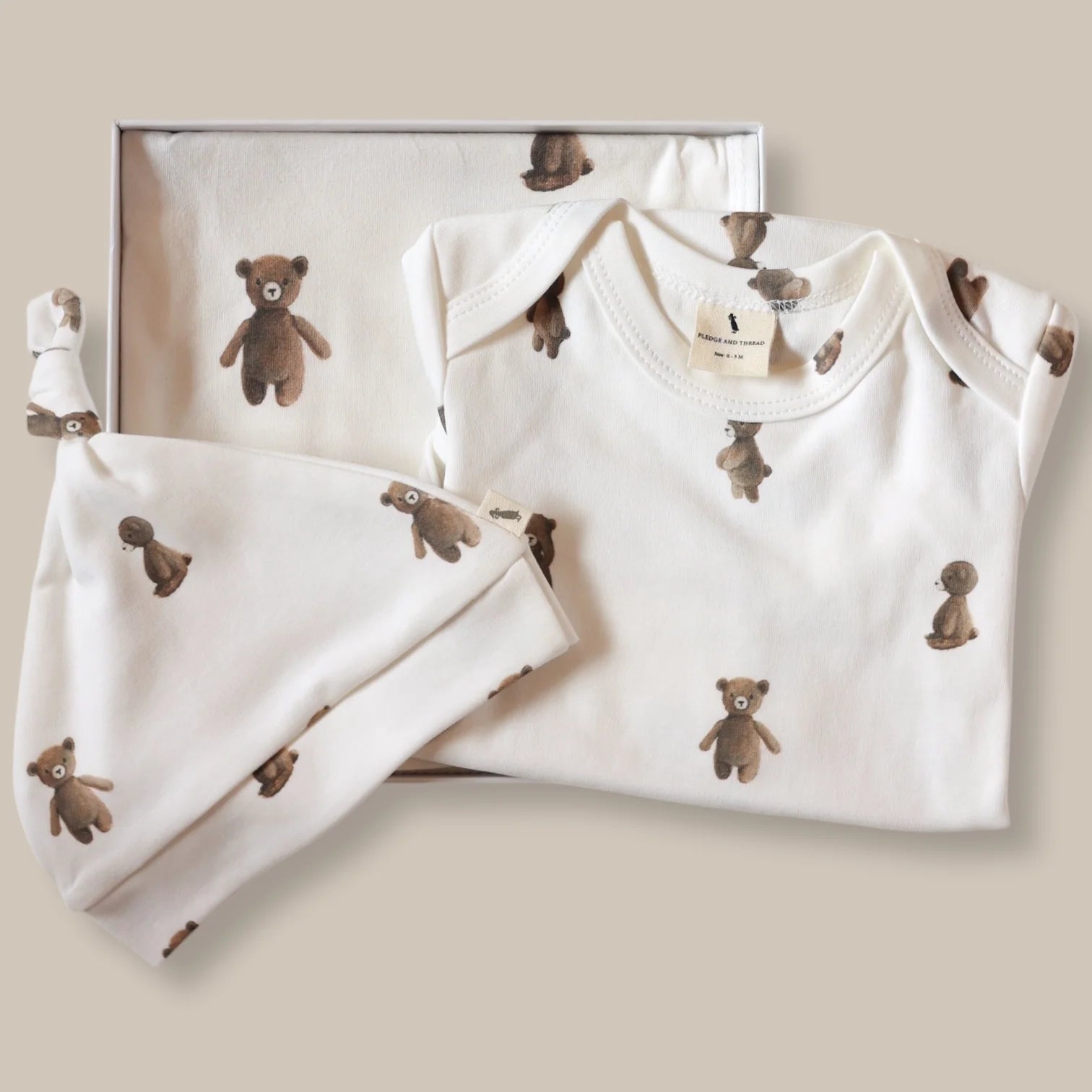Fledge And Thread Baby Gift Box - Teddy Bear