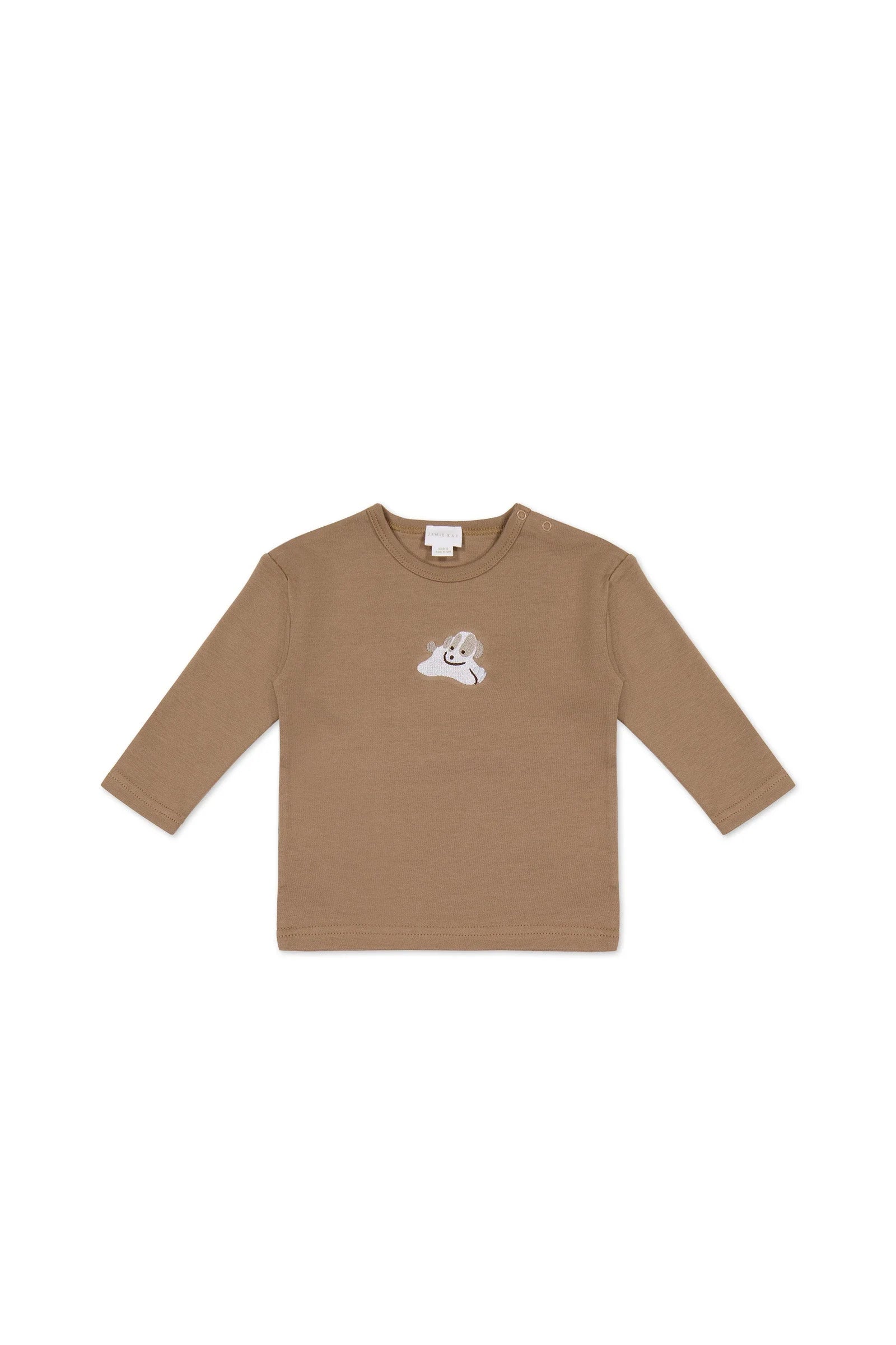 Jamie Kay Pima Cotton Arnold Long Sleeve Top - Tiger Sasha Puppy