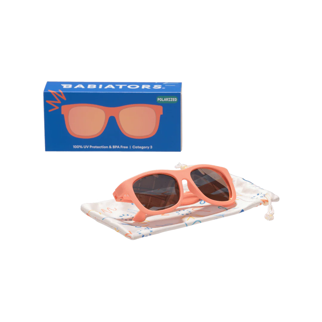 Babiators Polarised Navigators - Perfectly Papaya/Peach Mirror