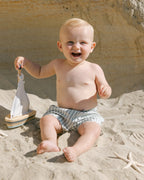 Quincy Mae Boys Swim Short || Summer Stripe