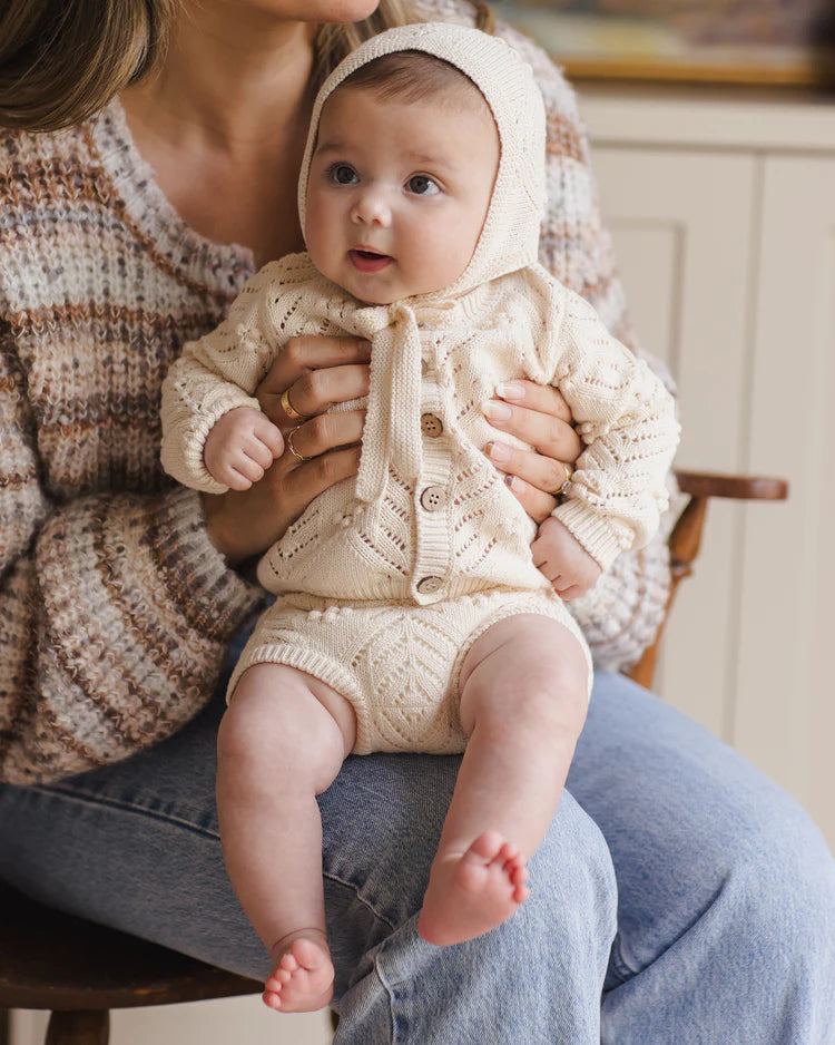 Quincy Mae Knit Bonnet || Natural