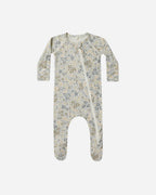 Quincy Mae Bamboo Zip Footie || Winter Garden