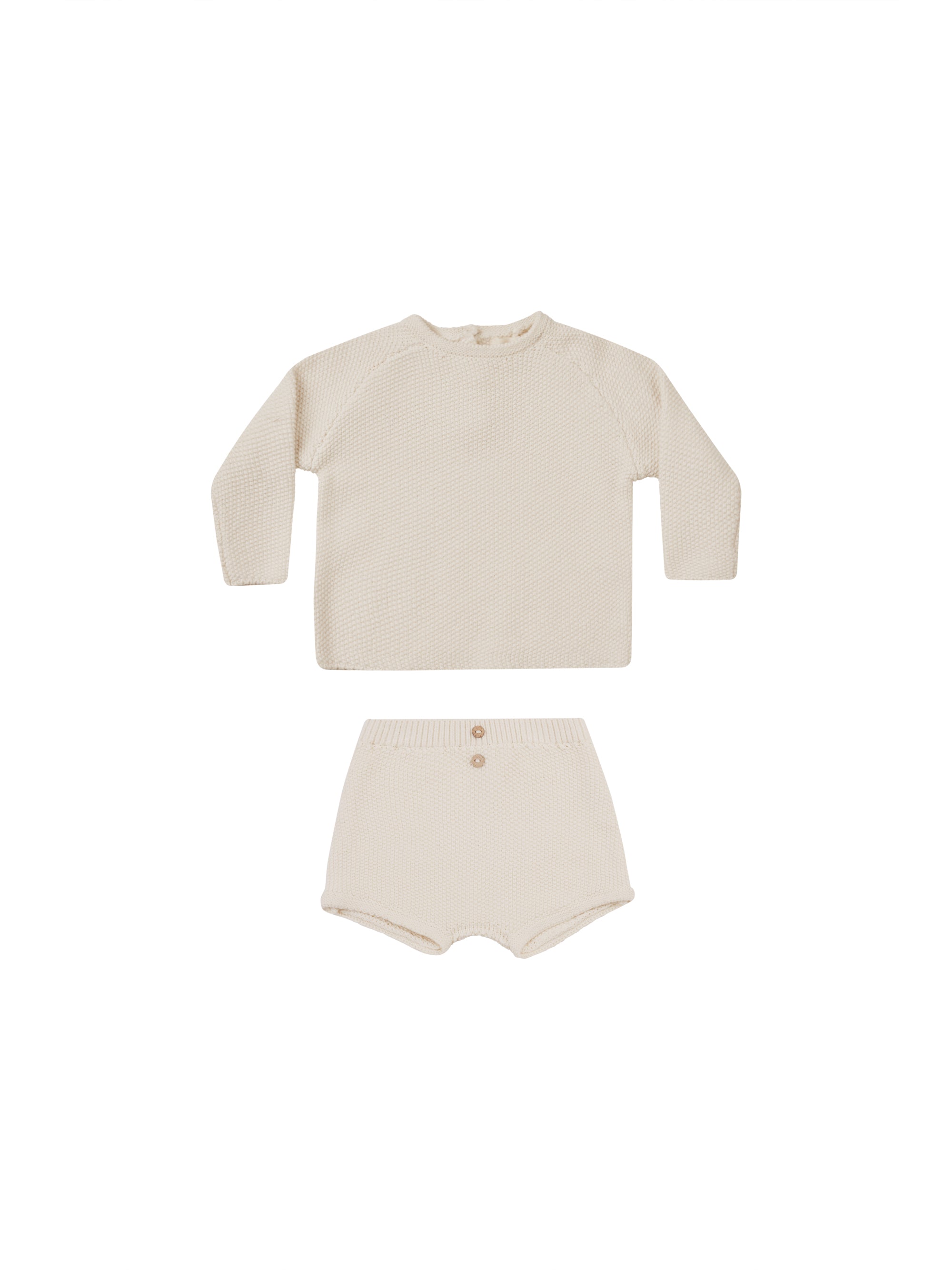 Quincy Mae Summer knit set || natural