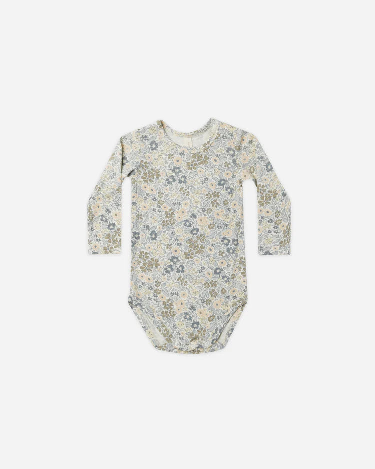 Quincy Mae Bamboo long sleeve bodysuit || Winter Garden