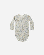 Quincy Mae Bamboo long sleeve bodysuit || Winter Garden