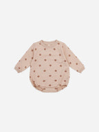 Quincy Mae crewneck bubble romper | daisies