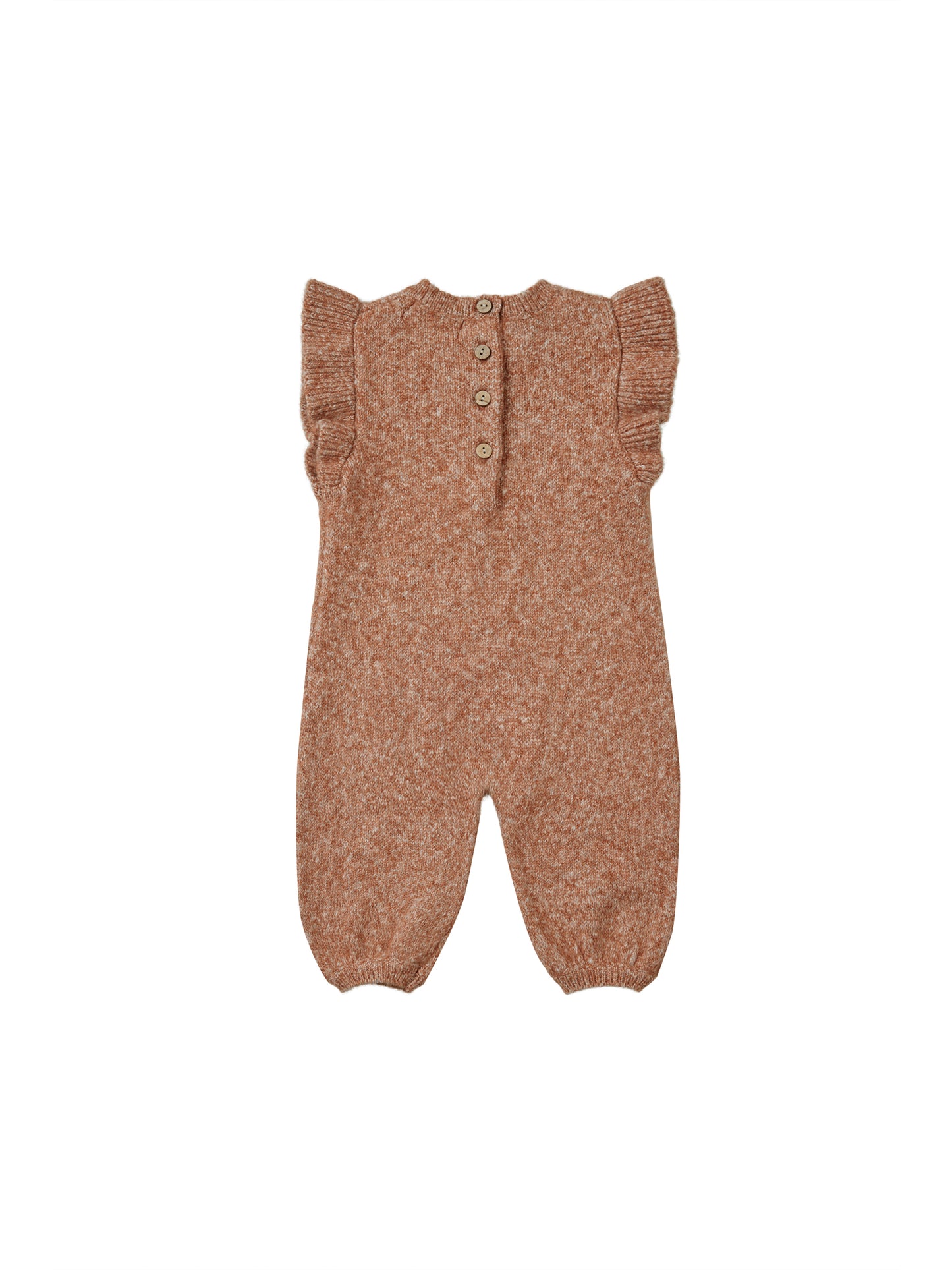 Quincy Mae Mira knit romper || heathered clay