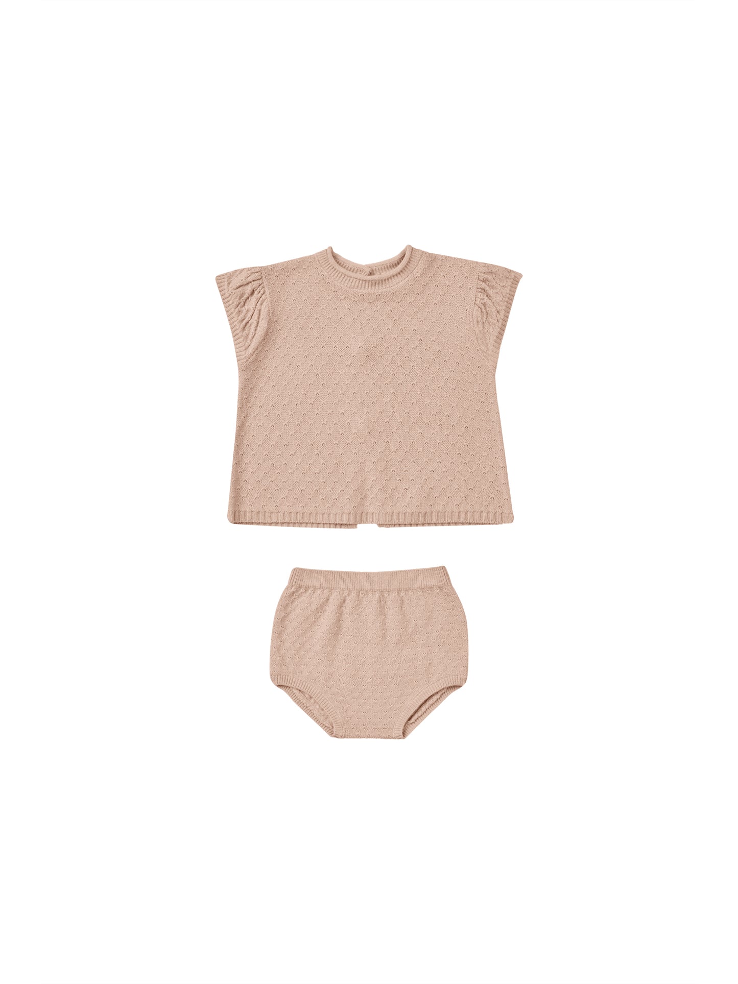 Quincy Mae Penny knit set || blush