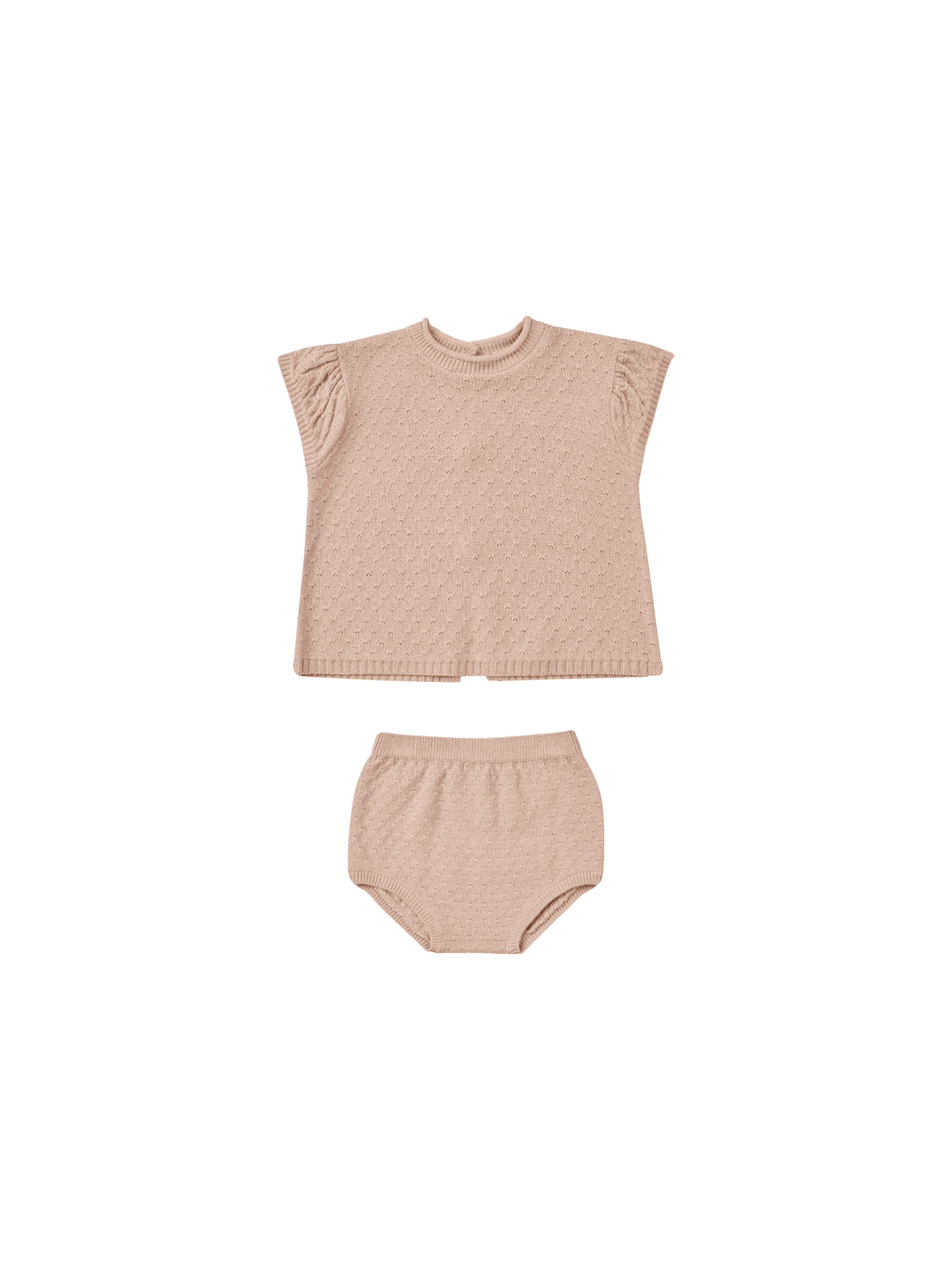 Quincy Mae Penny knit set || blush