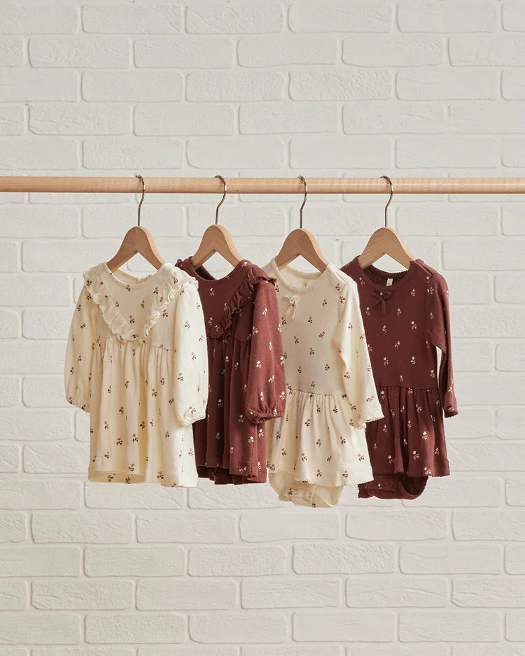 Quincy Mae Pointelle Long Sleeve Tee || Rose Fleur