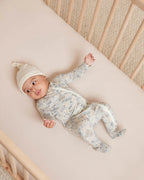 Quincy Mae Bamboo Zip Footie || Winter Garden