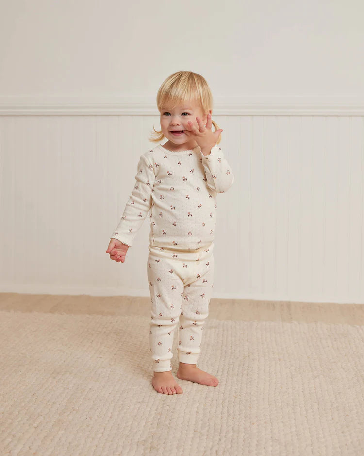 Quincy Mae Pointelle Legging || Rose Fleur